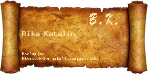 Bika Katalin névjegykártya